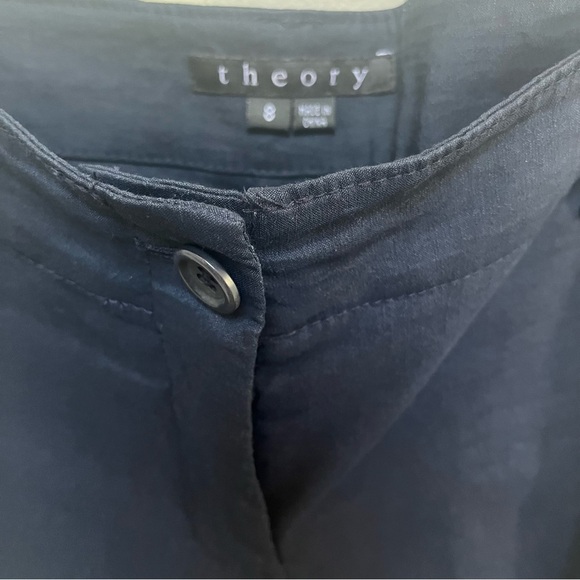 Theory Linen Cargo Pants Navy 8 - Picture 3 of 12